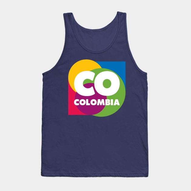 CO Colombia logo - retro design Tank Top by verde